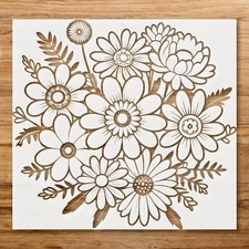 Floral Arrangement Home Decor Stencil for Artistic Expression - StencilAir
