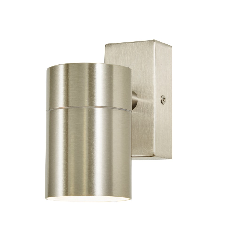 Litecraft Kenn Up or Down Outdoor IP44 Wall Light - Stainless Steel Clearance