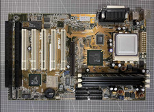 ASUS P5A Vintage Computer Motherboard, Super 7 Motherboard+ CPU+RAM.test