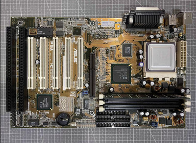 ASUS P5A Vintage Computer Motherboard, Super 7 Motherboard+ CPU+RAM.test