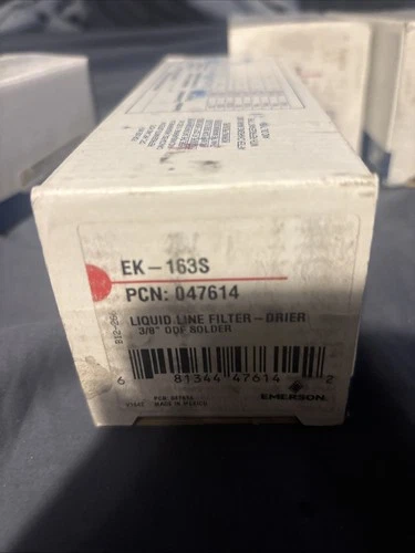 EMERSON Liquid Line Filter Drier, Compacted Bead EK163S - 3/8" 16 in³ 047614