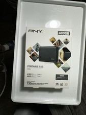 PNY Elite 480GB Portable External SSD USB 3.1 Gen 1 Black PC/Mac Acronis