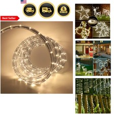 LED Rope Light Kit Waterproof 6.6ft Warm White Outdoor Indoor Decor