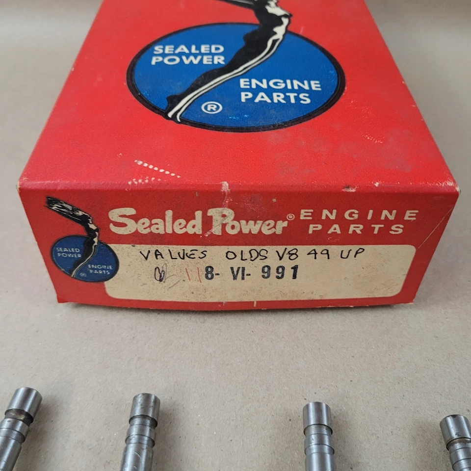 8 nuevas válvulas de admisión antiguas NOS selladas Power VI-991 1949-54 Oldsmobile 88 98 Foto 2 de 4