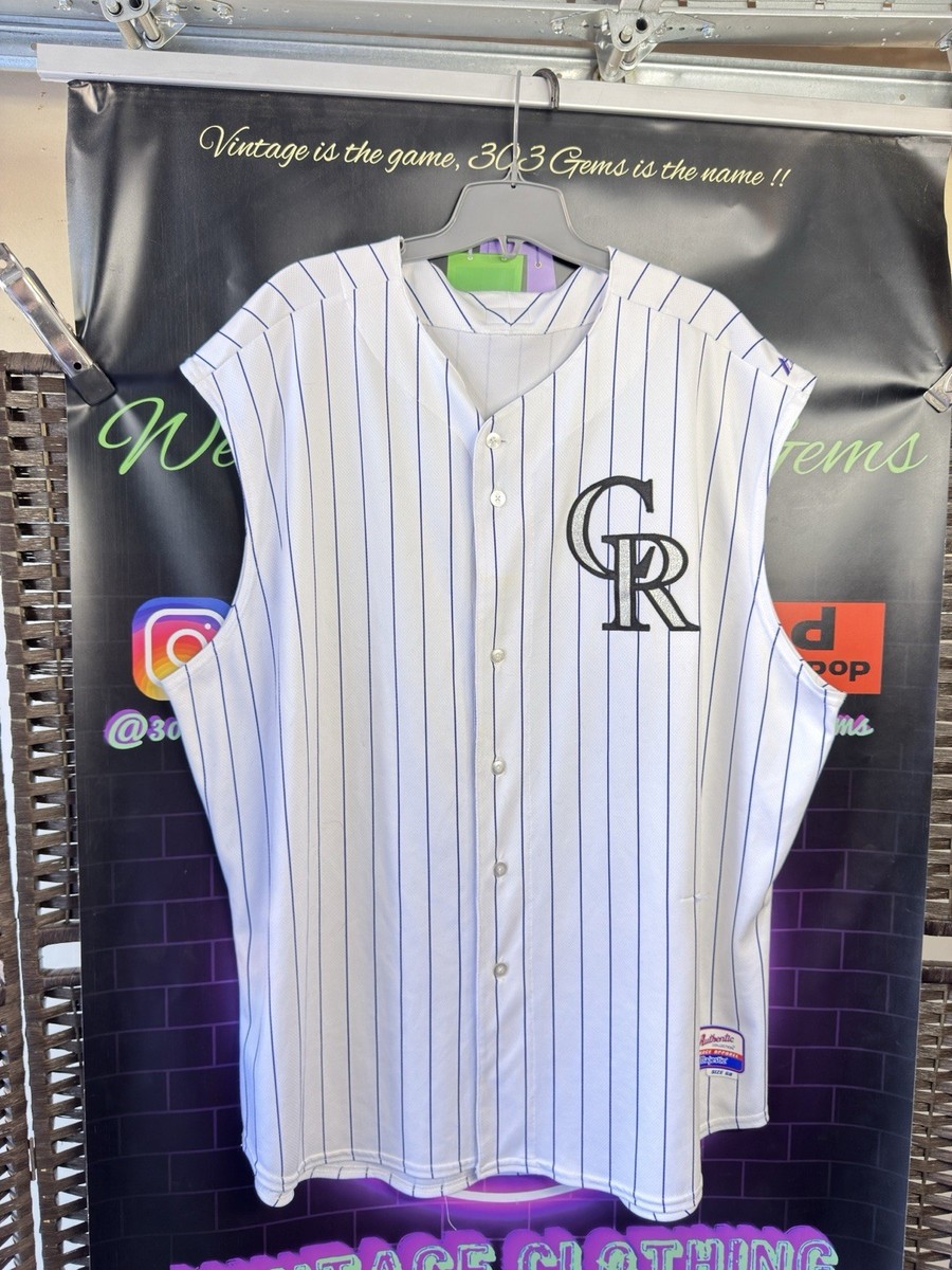 Authentic Majestic Colorado Rockies SLEEVELESS MLB Baseball Jersey