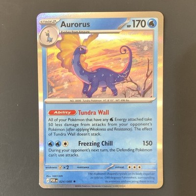   Aurorus 024/088 Holo Stage 2 170 HP 150 Attack   Pokémon TCG POR 2026  