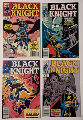 #ad Black Knight #1 4 Complete Set 1st Solo Series Newsstand 1990 $25.00