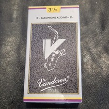 Box Of 7 Sealed Vandoren Saxaphone Alto Reeds 3 1/2 Strength