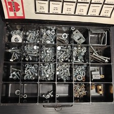 Wurth Metric Hardware Assortment Bolts Nuts Washers Metal Case Mixed Lot