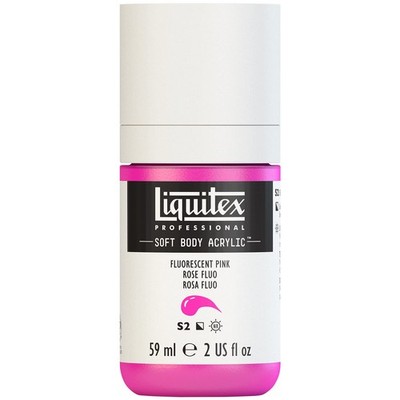 Fluorescent Pink Paint Soft Body 2 Oz Archival Quality Pure Pigments Art Supp...