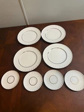 Vtg 60s Princess China Regent Elegance Plates Set w/ Octagon Case – 8 Pc Lot