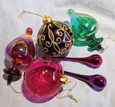 Mixed Vintage Glass Christmas Baubles Decorations  