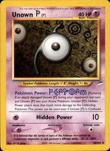 Unown [P] 58/105 Neo Destiny Uncommon