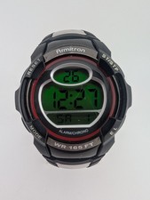 Armitron Pro Sport Digital Watch Men 44mm Case Black Resin Band- New Battery