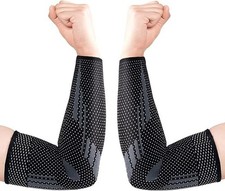 Arm Compression Sleeve 2Pack -Elastic Compression Arm Brace for Tendonitis, G...