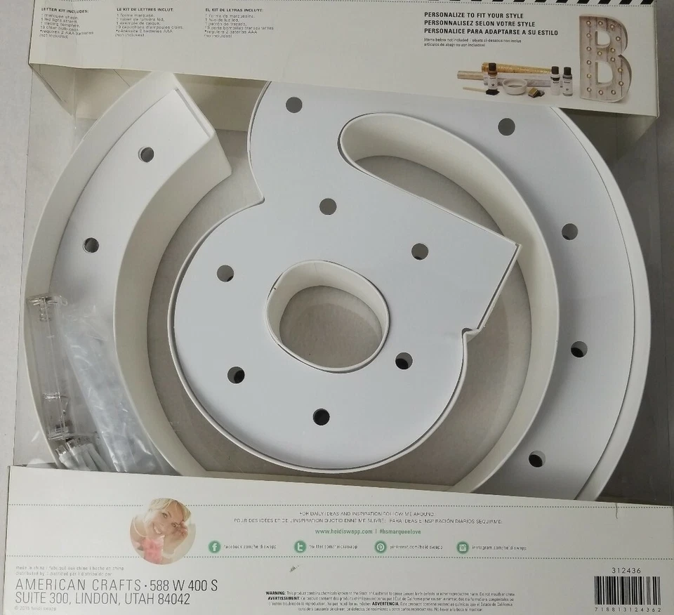 Kit de luces American Crafts Heidi Swapp carpa amor 12 pulgadas en forma de símbolo Foto 3 de 4