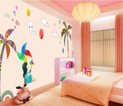 3D Windmill Girl G5405 Wallpaper Wall Murals Removable Self-adhesive Honey