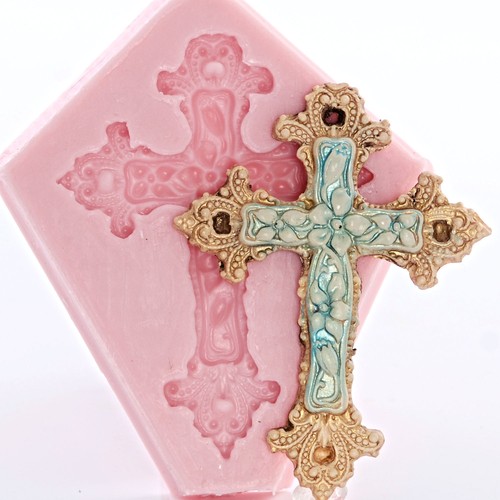 Silicone Cross Mold Fondant, Chocolate, Craft, Jewelry, Candy, Utee, Mould (2) - Picture 7 of 9