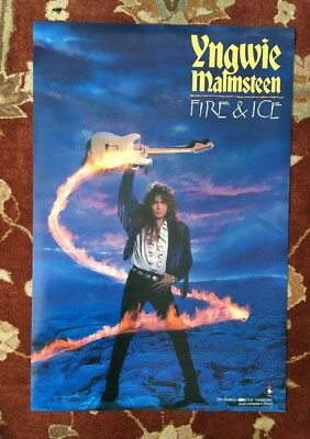 YNGWIE MALMSTEEN Fire & Ice rare original promotional poster | eBay