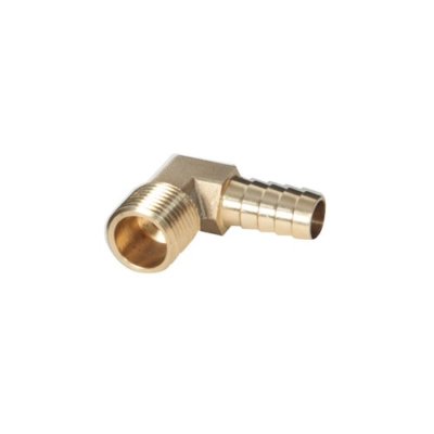 Brass Connector Adapter Barbed Fitting 90 Degree 1/2'' NPT size X 1/2'' Hose Barb