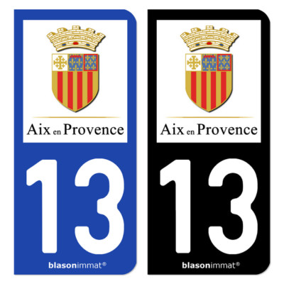 Aufkleber Nummernschild 13 Aix-en-Provence - Stadt II