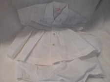Vintage infant baby outfit w/embroidered bunnies and flowers with diaper cover