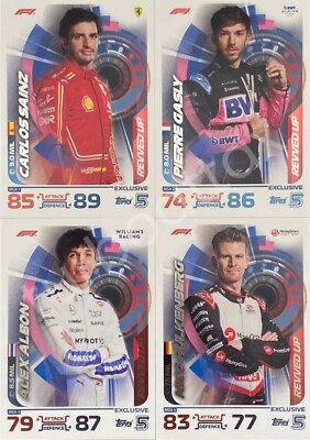 F1 Turbo Attax 2024 Gasly Sainz Hülkenberg Albon MGA1-4 Revved Up - UK Edition