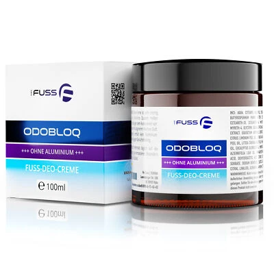 Mr. Fuss® ODOBLOQ Deocreme gegen Fußgeruch & Fußschweiß ohne Aluminium 100ml