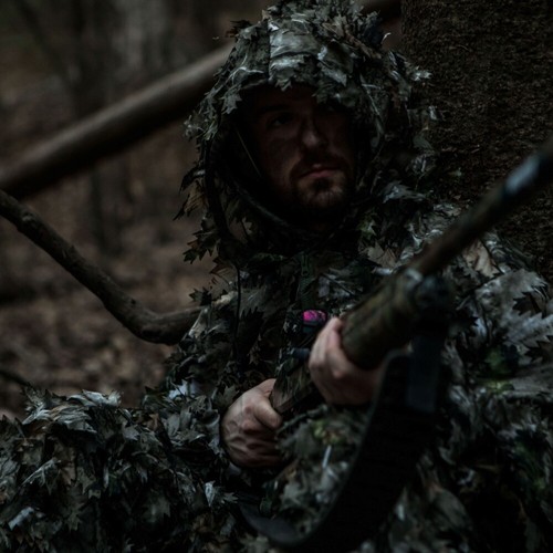 Arcturus 3D Leaf Ghillie Suit (Dark Woodland) - Hunting Jacket & Pants Set - Picture 9 of 10