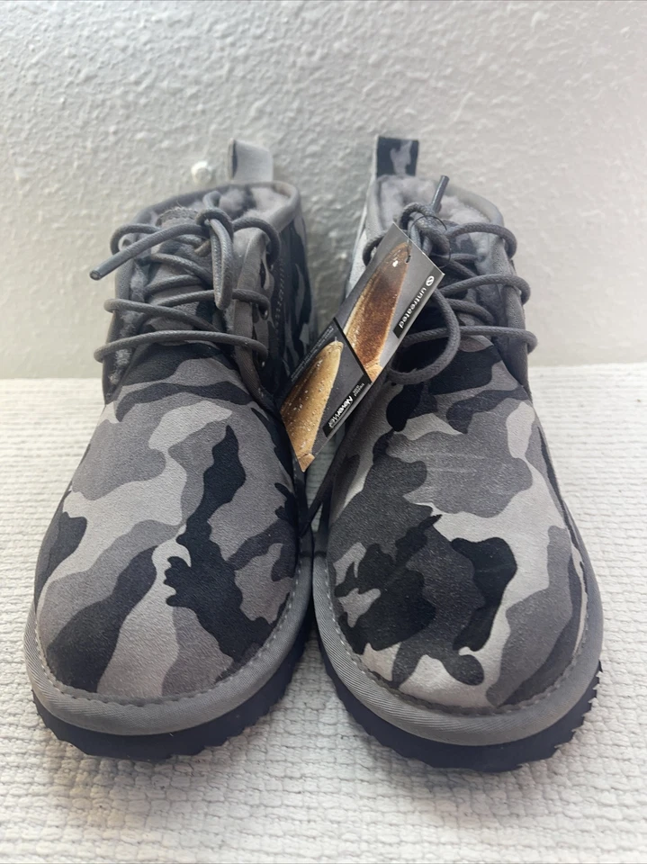 Zapatos de invierno de diseño alpino, forro de mezcla de lana, suela de goma soplada - camuflaje talla 5 Foto 2 de 4