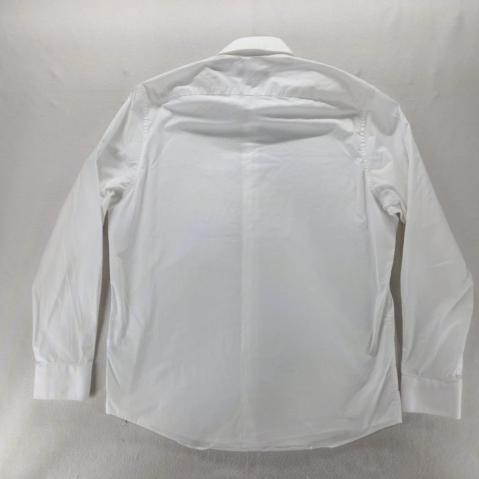 Camisa de vestir Roberto Cavalli para hombre blanca con botones manga larga talla 17,5 35/36 XL Foto 4 de 4