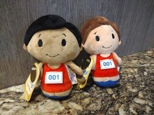 Hallmark Itty Bittys 4" Limited Edition Track Runner Set Mini Plushie New W Tags