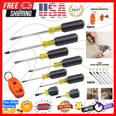 Screwdriver Set with Magnetizer / Demagnetizer for Magnetic Tips, Flathead an...