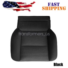 For 2014-2019 Chevy Silverado / GMC Sierra Driver Bottom Cloth Seat Cover Black