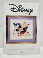 Rare NEW Disney Catalog Mickey & Minnie Mouse Valentine’s Day Cross Stitch  Kit