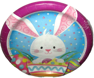 Easter Paper Plates ~ 10 Ct ~ 8 3/4'' Plates ~CONFETTI BUNNY