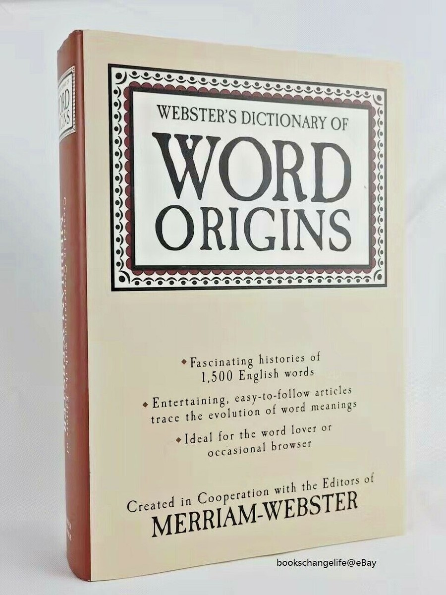 WEBSTER'S DICTIONARY OF WORD ORIGINS Histories of 1500 English words  Hardcover | eBay