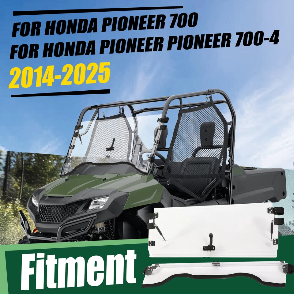 UTV Front Flip Windshield For Honda Pioneer 700 / 700-4 2014-2025 2021 2020 2019 - Image 3 of 4
