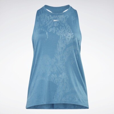 Reebok Women's Plus Size Burnout Tank Top Essential Blue 2X, 4X