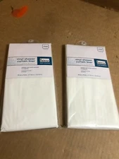 Shower Curtain Liner Clear Frost Mildew Resistant Vinyl #