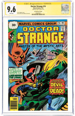 Doctor Strange #16 30 Cent Variant Signed SS: Stan Lee (Marvel, 1976) CGC NM 9.6