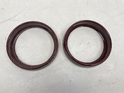 LARSON BOATS GAUGE FOIL SURROUND BEZEL SET (2) 5'' CRIMSON / BLACK 2266-1300 BOAT