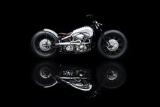 Harley Custombike Komplettaufbau Unikat handmade Shovel Blecharbeit