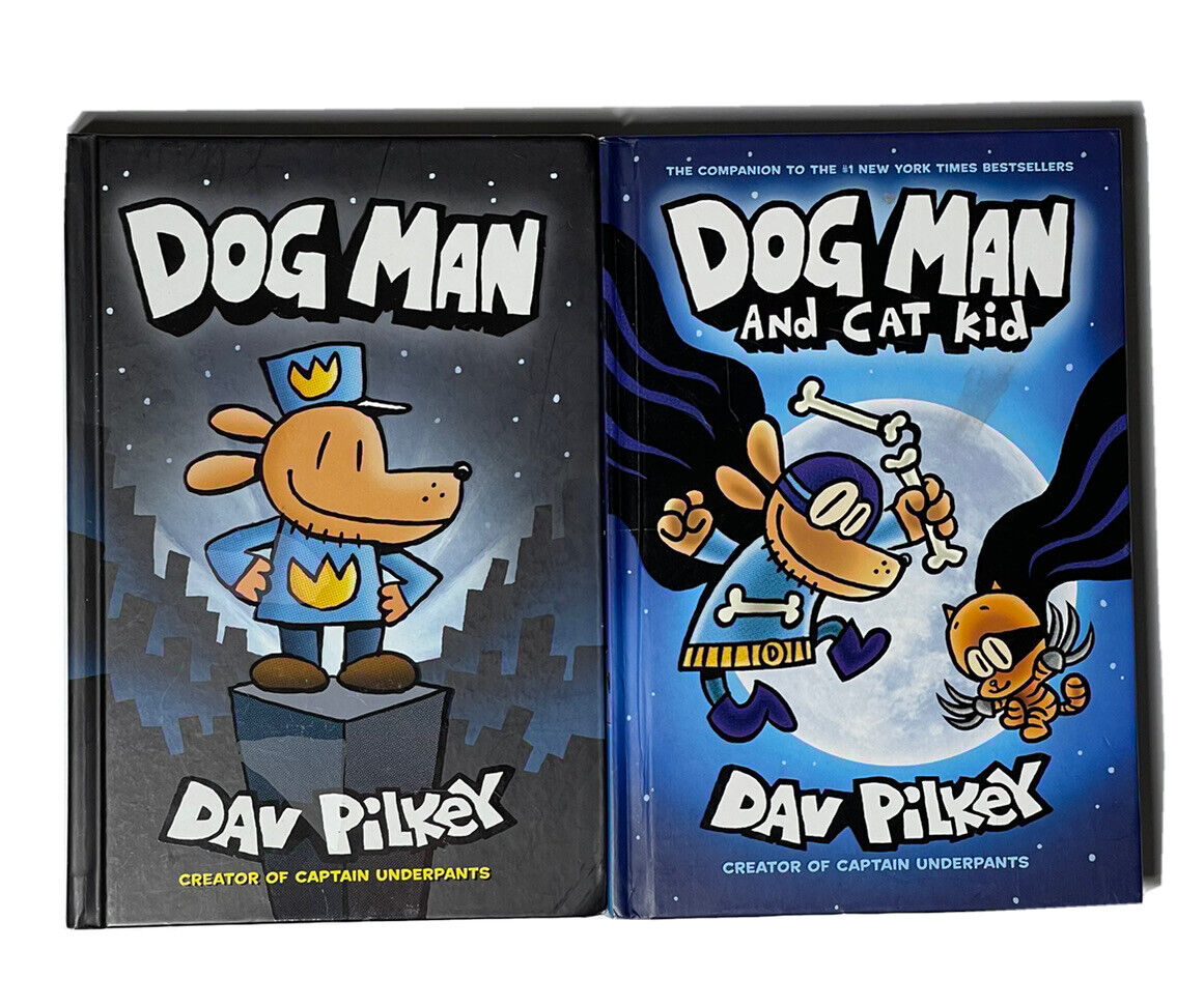 Dog Man + Dog Man And Cat Kid Hardcover Books Dav Pilkey Dog Man + Dog Man And Cat Kid Hardcover Books Dav Pilkey