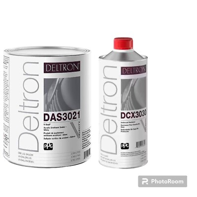 #ad DAS3021 Deltron PPG Acrylic Urethane Sealer White Gallon And DCX3030 Hardener Qt $475.00