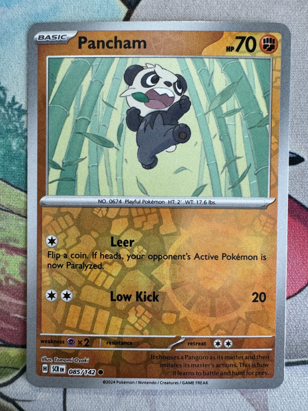 Pancham Reverse Holo English Pokemon TCG BKBS666