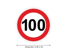 Sticker panel SPEED LIMIT 100 km/h road 7cm (S) - 20cm (XL) sticker
