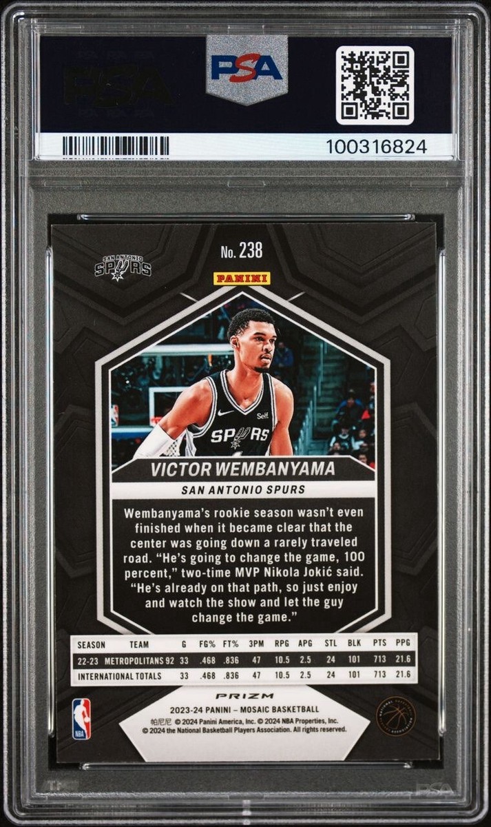Victor Wembanyama Panini Mosaic Notoriety ルーキーカード NBA