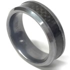 8mm Band M&B Tungsten Carbide With Carbon Fiber Men’s ring Size 10 — photo 3