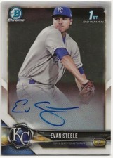2018 Bowman Chrome Evan Steele /499 Auto #BCPA-ES